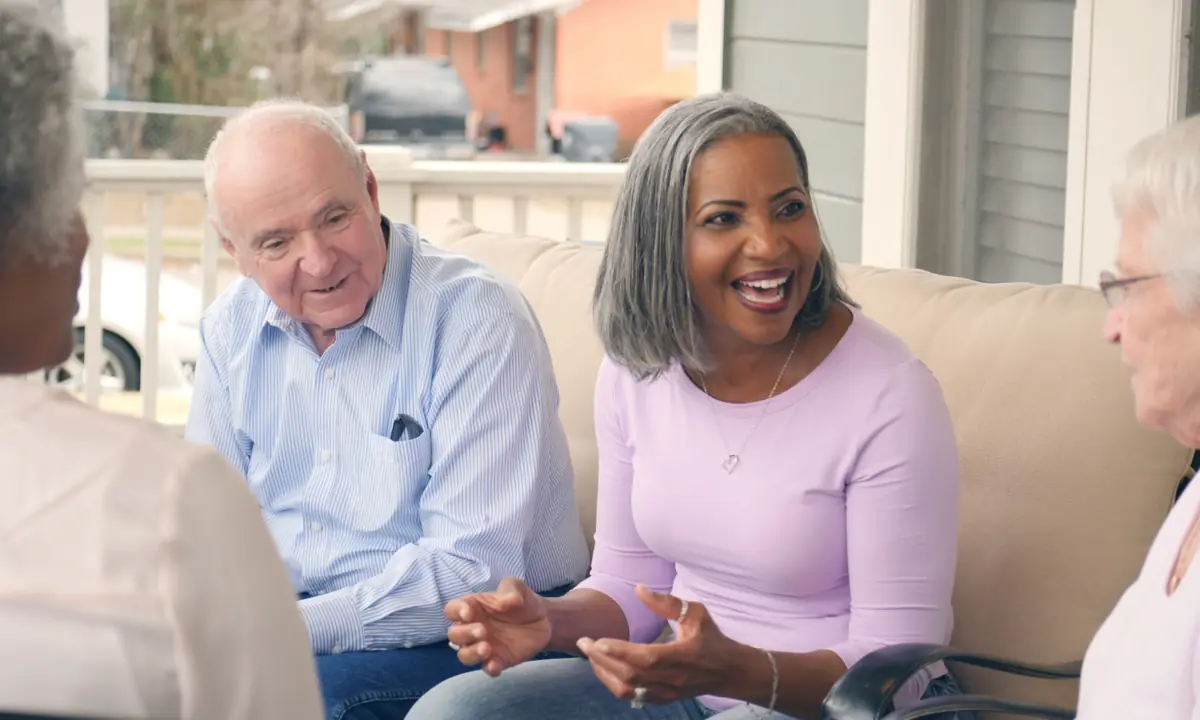 Neighbors spending time together